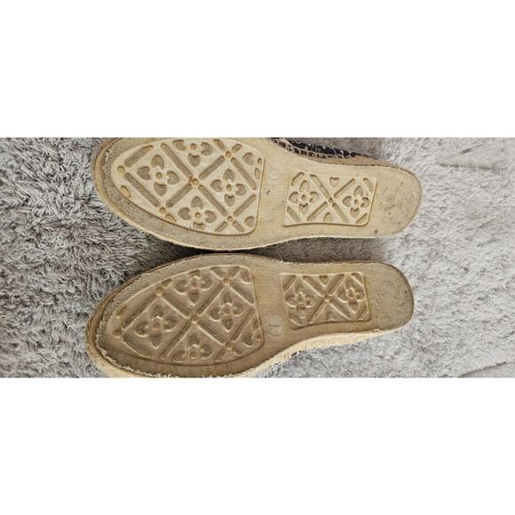 Jack Rogers Womens Espadrilles Flats Rondelles Shoes Navy White Woven Floral 7M - Picture 4 of 5